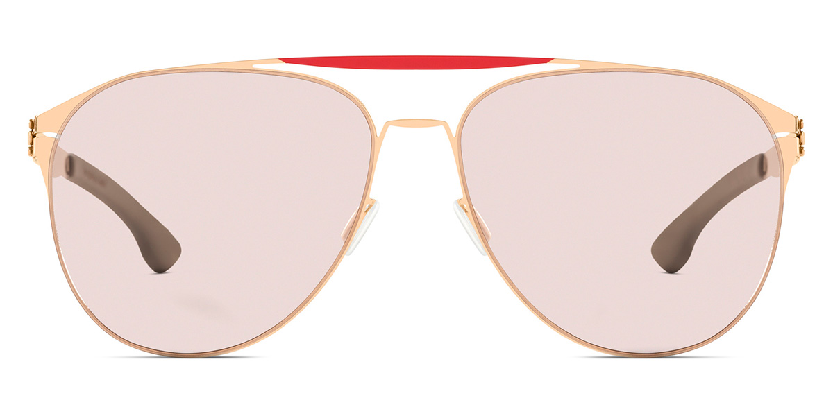 Ic! Berlin Daiying L. Rose Lava Sunglasses Front View