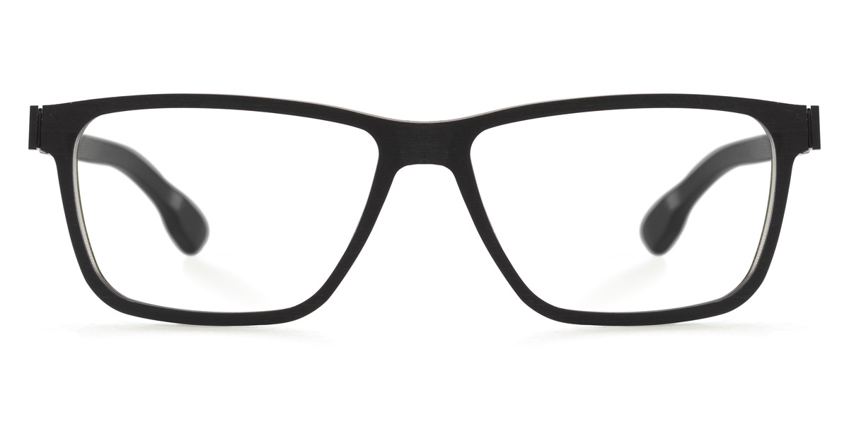 Ic! Berlin Data Black-Rough Eyeglasses Front View