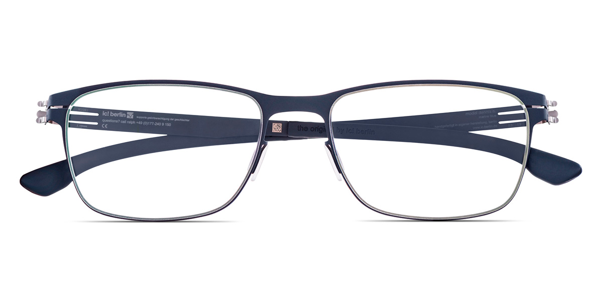 Ic! Berlin Dennis N. Marine Blue Eyeglasses Front View
