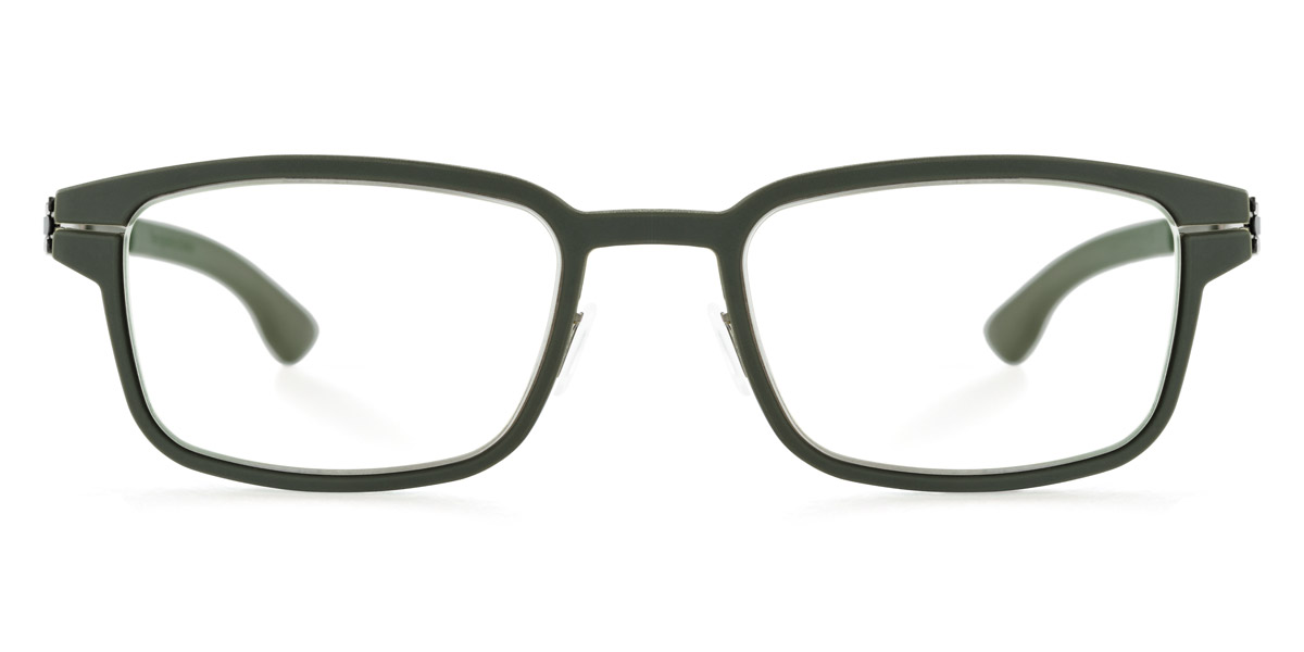 Ic! Berlin District Graphite-Dark-Green Eyeglasses Front View