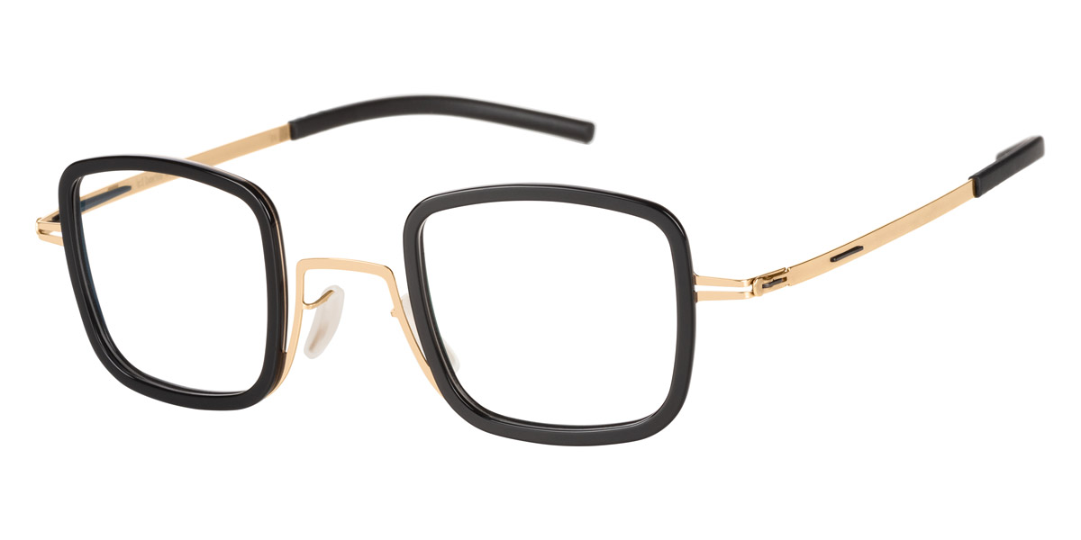 Ic! Berlin Doyoon Rosé-Gold-Black Eyeglasses Side View