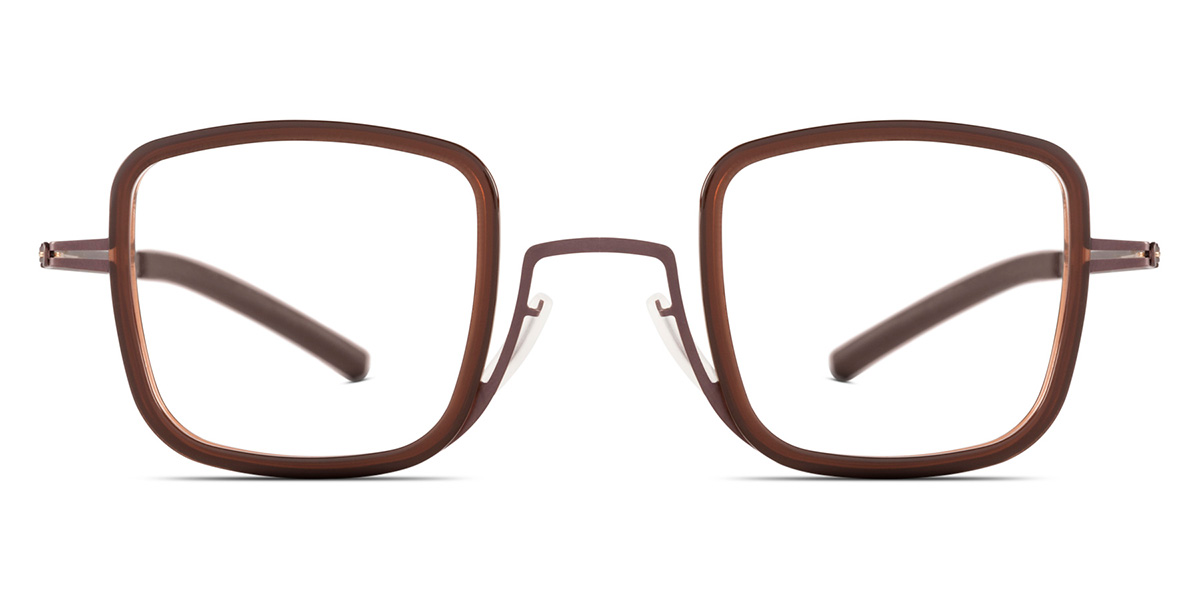 Ic! Berlin Doyoon Teak-Mahagony Eyeglasses Front View