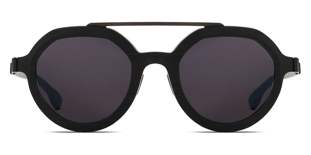 Ic! Berlin Edison Ecoblack-Rough-Black Sunglasses Front View