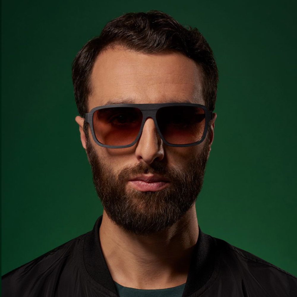 Ic! Berlin Egon Black Rough Sunglasses Lifestyle Shot