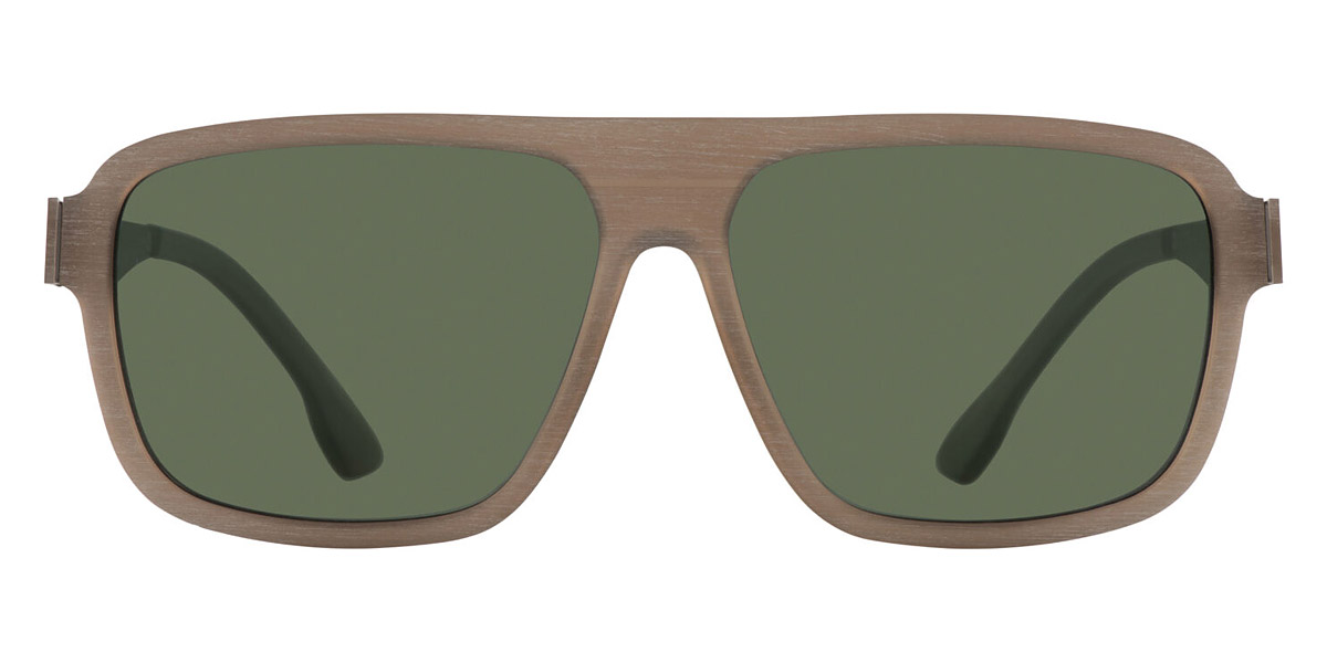 Ic! Berlin Egon Walnut Rough Sunglasses Front View