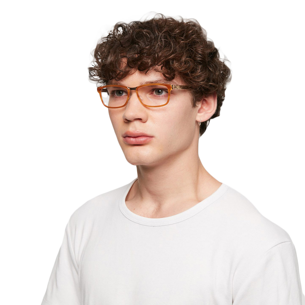 Ic! Berlin Ellner O. Rosé-Gold-Amur Eyeglasses On Male Model