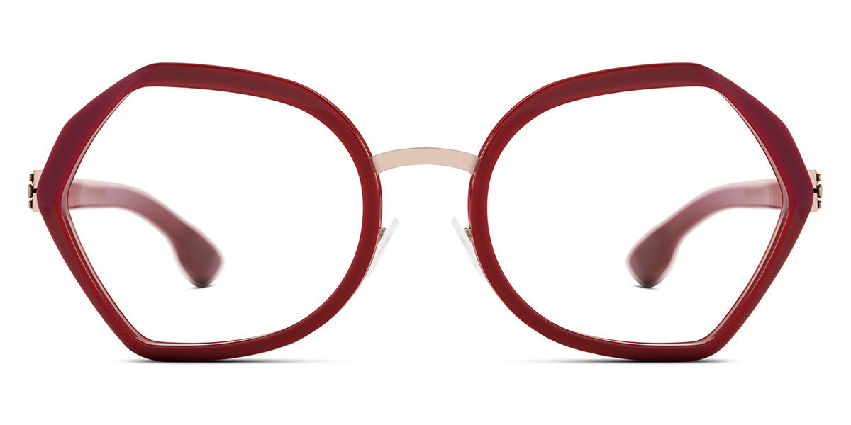 Ic! Berlin Emmeline Shiny Bronze Ecorouge Eyeglasses Front View