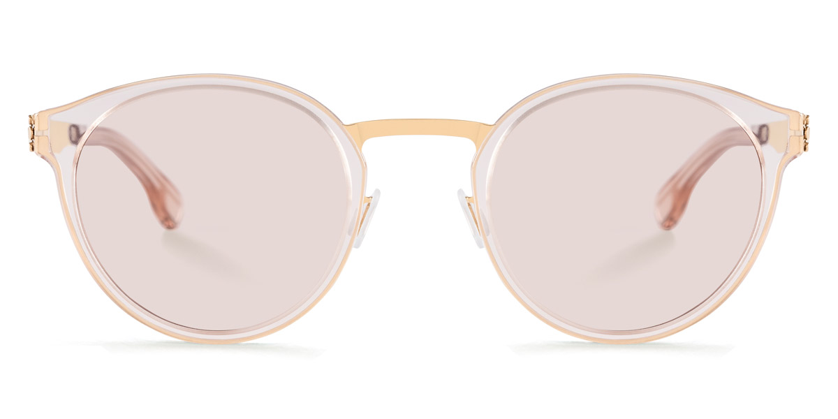 Ic! Berlin Eric D.-Sun Rosé-Gold-Ice-Tea Sunglasses Front View