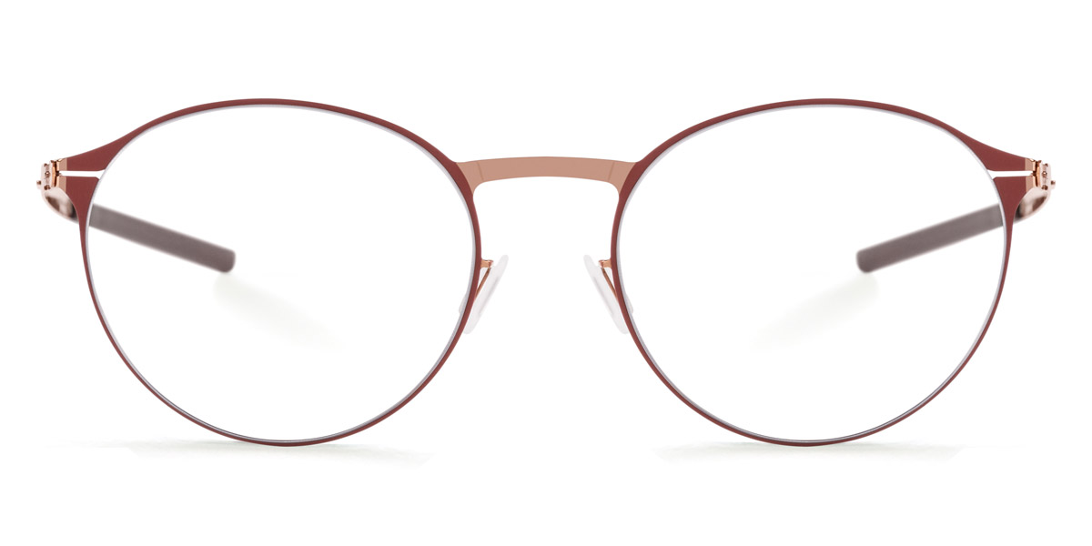 Ic! Berlin Etesians Fired Copper Circle Eyeglasses Front View