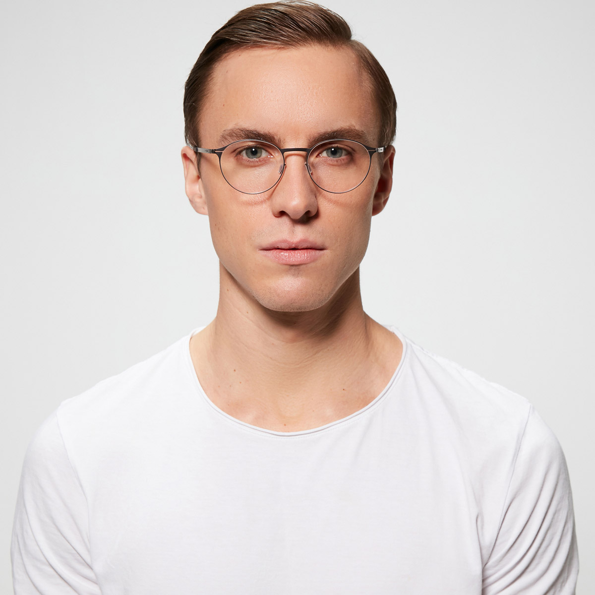 Ic! Berlin Etesians Teak Eyeglasses On Male Model