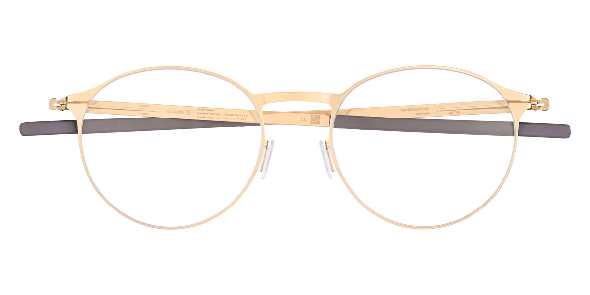 Ic! Berlin Etesians X-Small Rose Gold Eyeglasses Front View