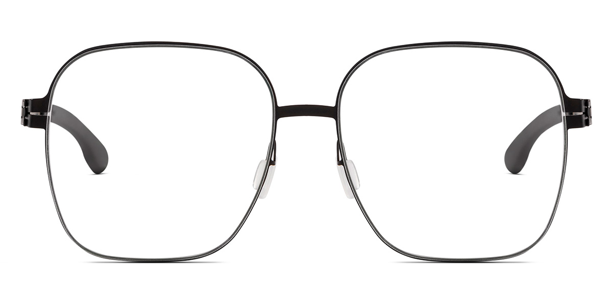 Ic! Berlin Factory Black Eyeglasses Front View