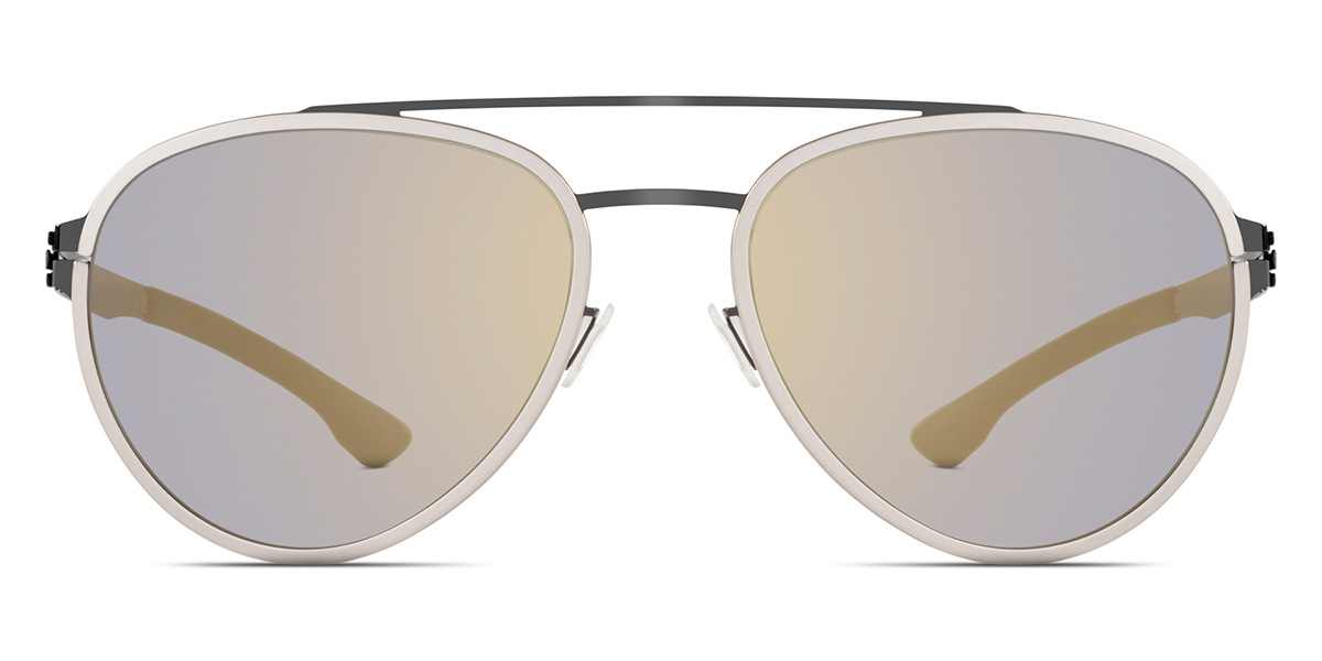 Ic! Berlin Ferrum Gun-Metal-Pearl Sunglasses Front View