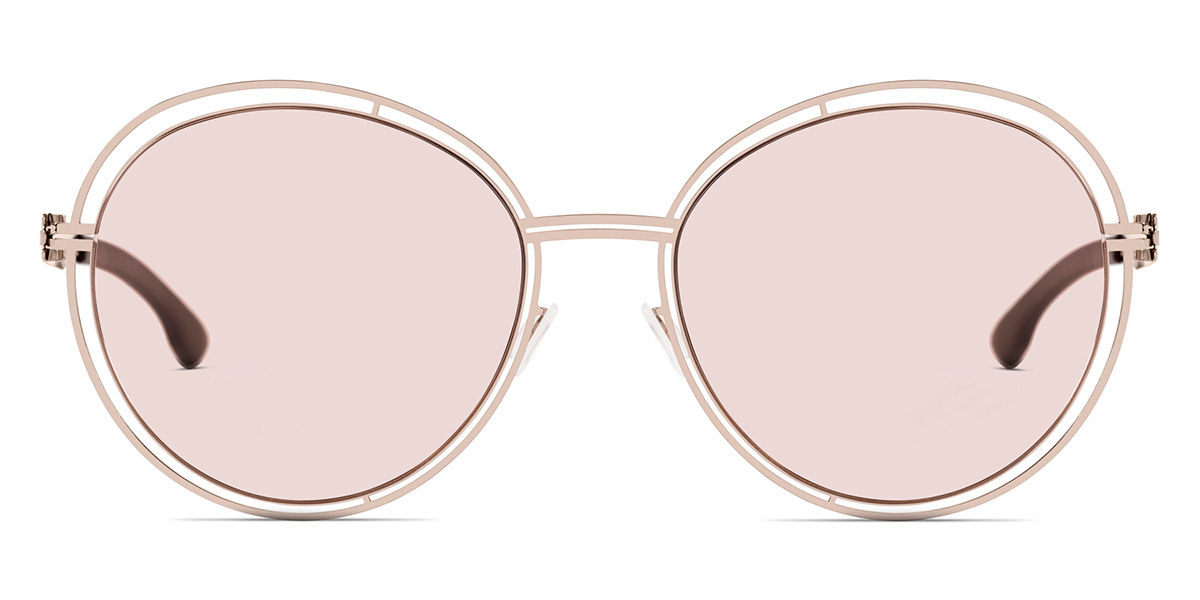 Ic! Berlin Flanieren Shiny Bronze Sunglasses Front View