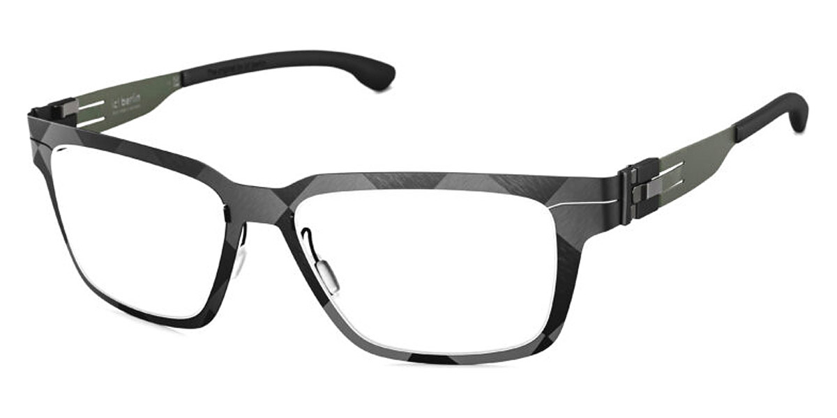 Ic! Berlin FLX_01 Raw Night-Racing Green-Shiny Graphite Eyeglasses Side View
