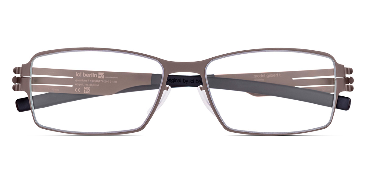 Ic! Berlin Gilbert T. Graphite Eyeglasses Front View