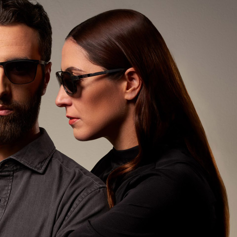 Ic! Berlin Graham EcoCloud Rough/Gunmetal Sunglasses Lifestyle Shot 2