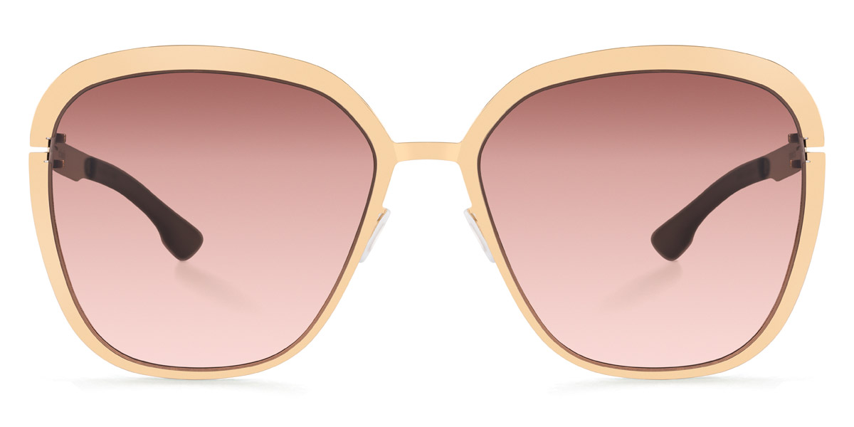 Ic! Berlin Grunewald Rosé-Gold Sunglasses Front View