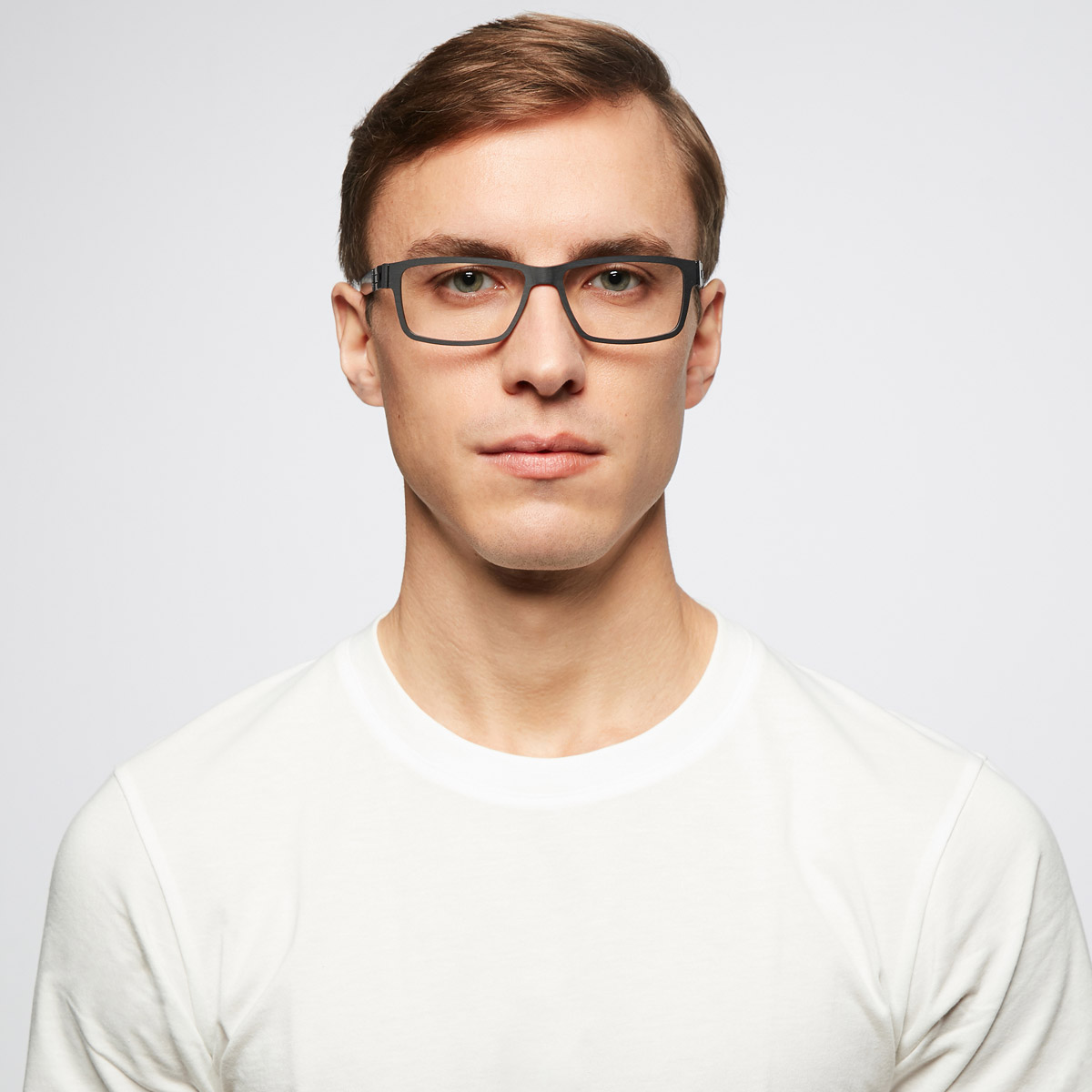 Ic! Berlin Hack Black-Rough Eyeglasses On Male Model