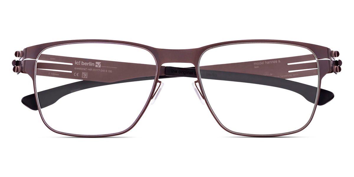 Ic! Berlin Hannes S. Teak Eyeglasses Front View