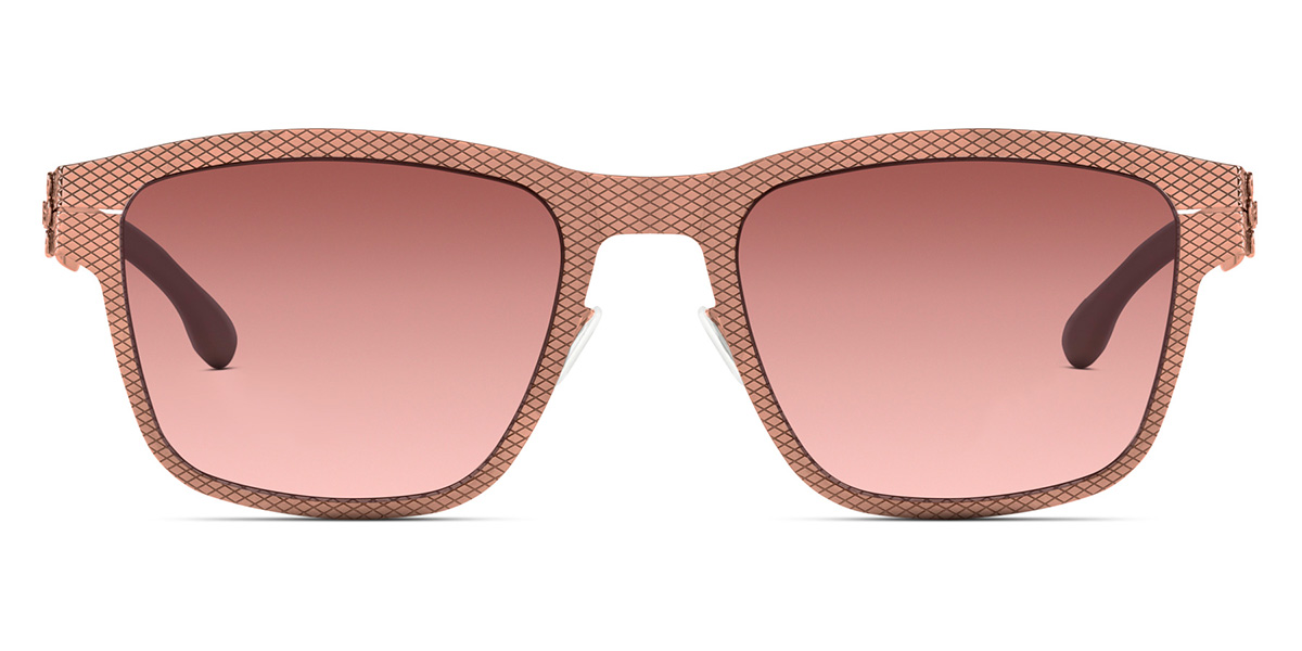 Ic! Berlin Hasenheide Grid Shiny Copper Sunglasses Front View