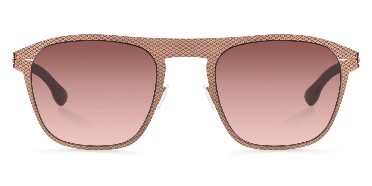 Ic! Berlin Herzberge Grid Shiny Copper Sunglasses Front View