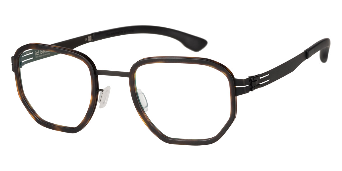Ic! Berlin Hiro Black Havana Matte Eyeglasses Side View