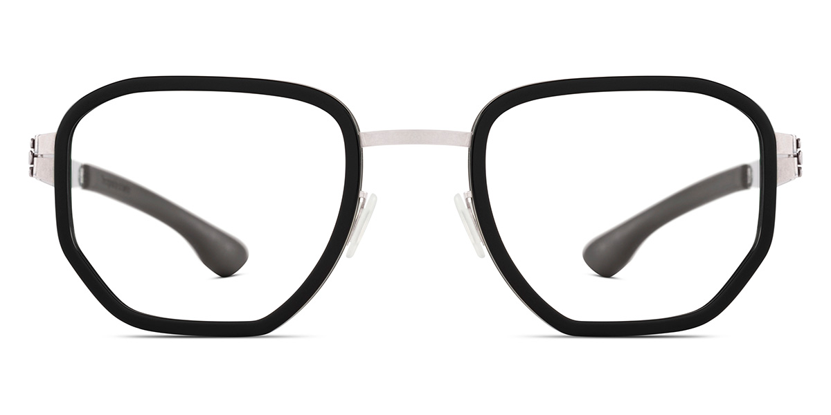 Ic! Berlin Hiro Rough Black Eyeglasses Front View