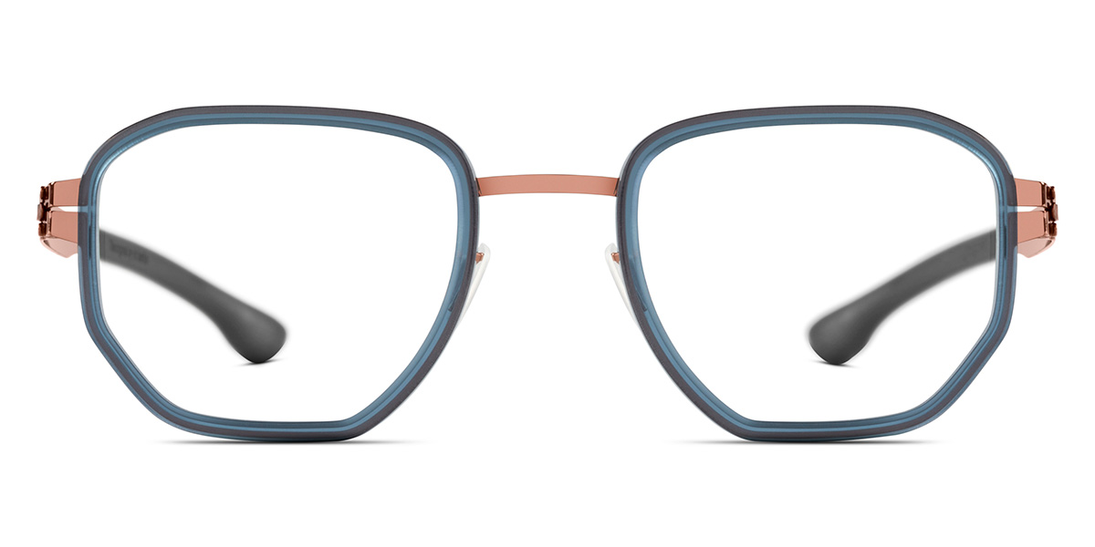 Ic! Berlin Hiro Shiny Copper Blue Waters Eyeglasses Front View