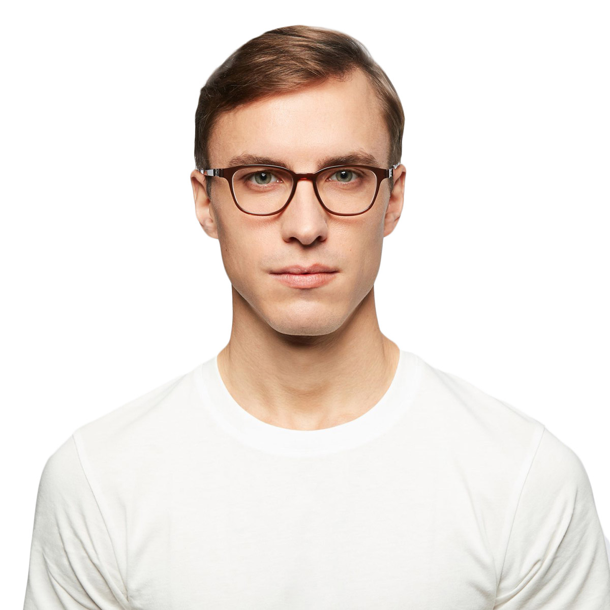 Ic! Berlin Hue Mahagony Eyeglasses On Male Model