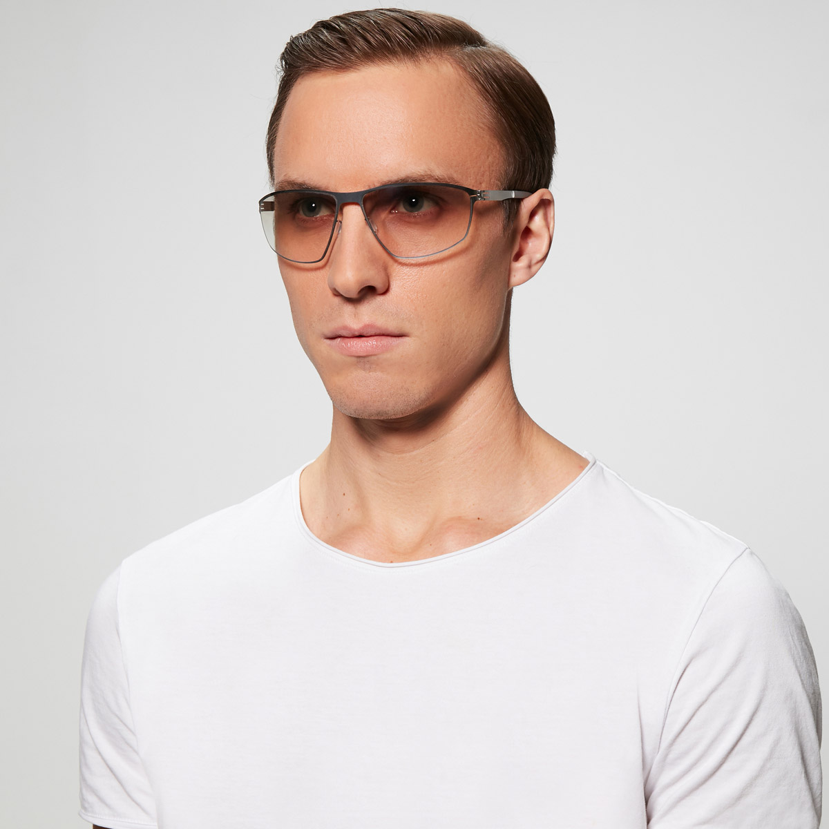 Ic! Berlin I See 2020 Chrome Sunglasses On Male Model 2