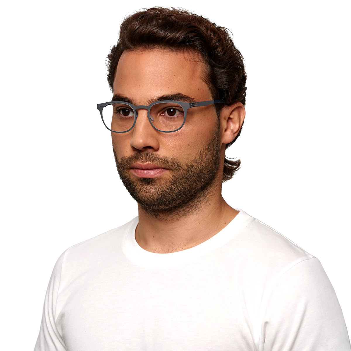 Ic! Berlin Ivan B. Boulder Blue Eyeglasses On Male Model