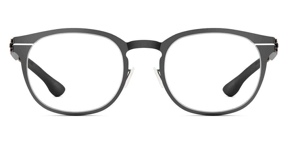 Ic! Berlin Ivan B. Gun Metal Eyeglasses Front View
