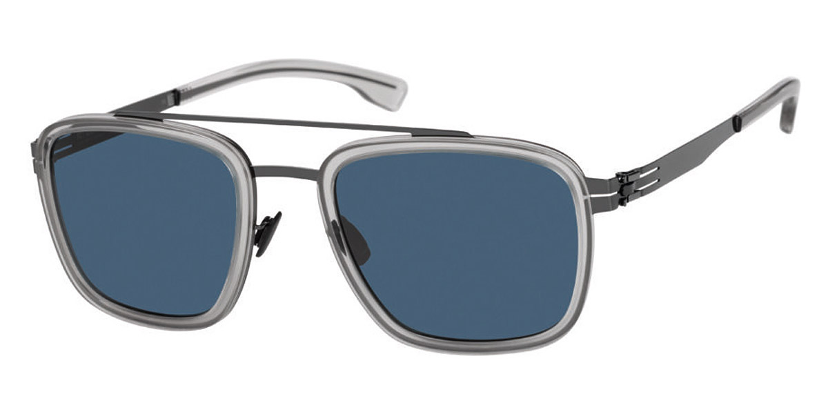 Ic! Berlin Jacob Gun-Metal-Sky-Gray Sunglasses Side View