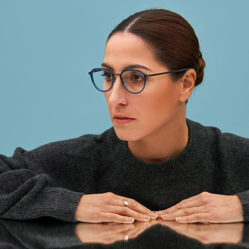 Ic! Berlin Juna Graphite/Blue Waters Eyeglasses Lifestyle Shot 2