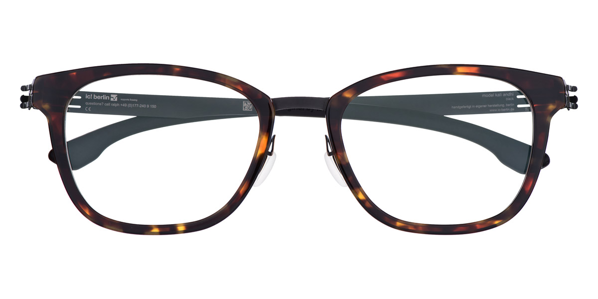 Ic! Berlin Kali Andhi Black-Havanna Eyeglasses Front View