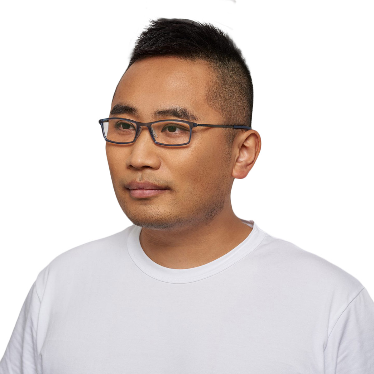 Ic! Berlin Kanok New Gray Rough Eyeglasses On Male Model