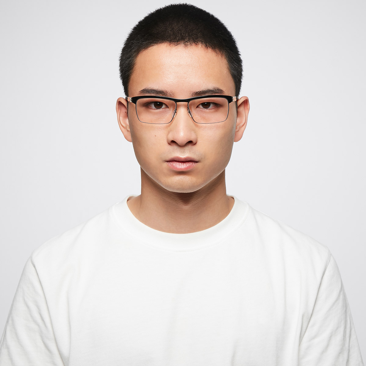 Ic! Berlin Kenneth Y. Black² Eyeglasses On Male Model
