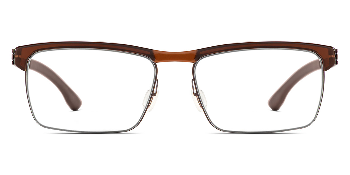 Ic! Berlin Kenneth Y. Teak-Mahagony Eyeglasses Front View