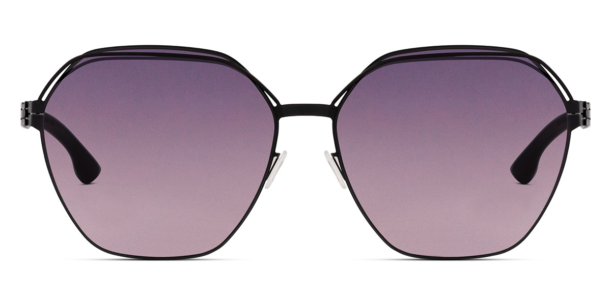 Ic! Berlin Kiez Black Sunglasses Front View