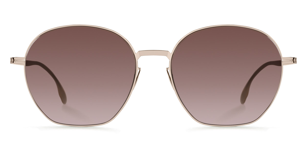 Ic! Berlin Kusi Full Metal Shiny Bronze Sunglasses Front View