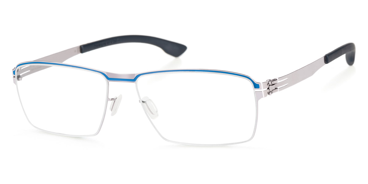 Ic! Berlin Lars Decor Ultra Blue Chrome Inlay Eyeglasses Side View