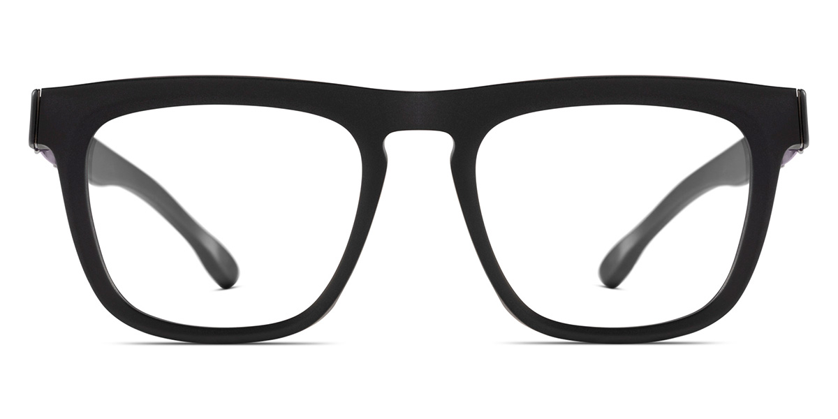 Ic! Berlin Liam Black Matte Eyeglasses Front View