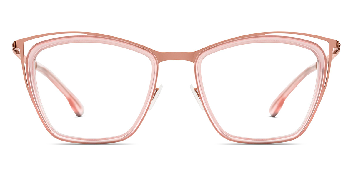 Ic! Berlin Louisa Shiny Copper Rose Eyeglasses Front View