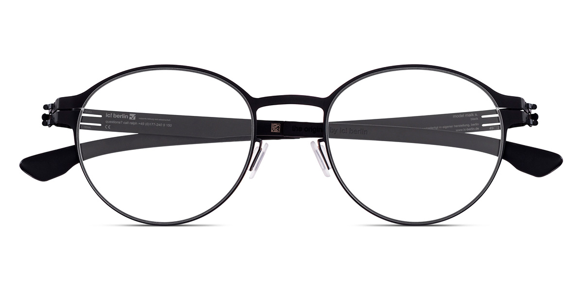 Ic! Berlin Maik S. Black Eyeglasses Front View