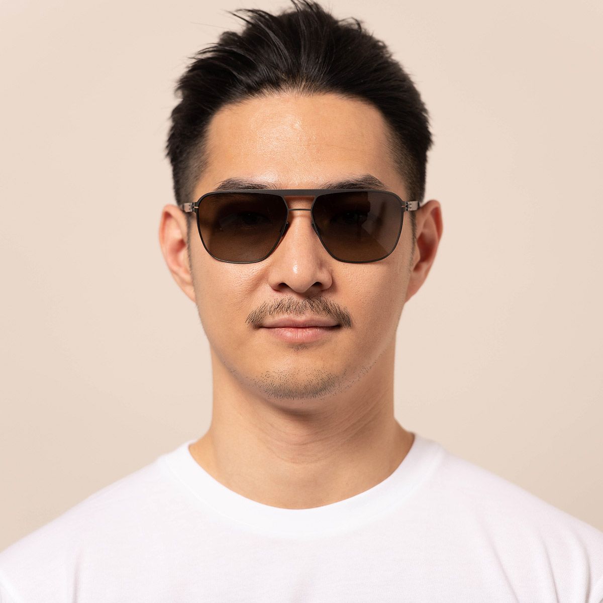 Ic! Berlin Marcel E. Graphite Sunglasses On Male Model