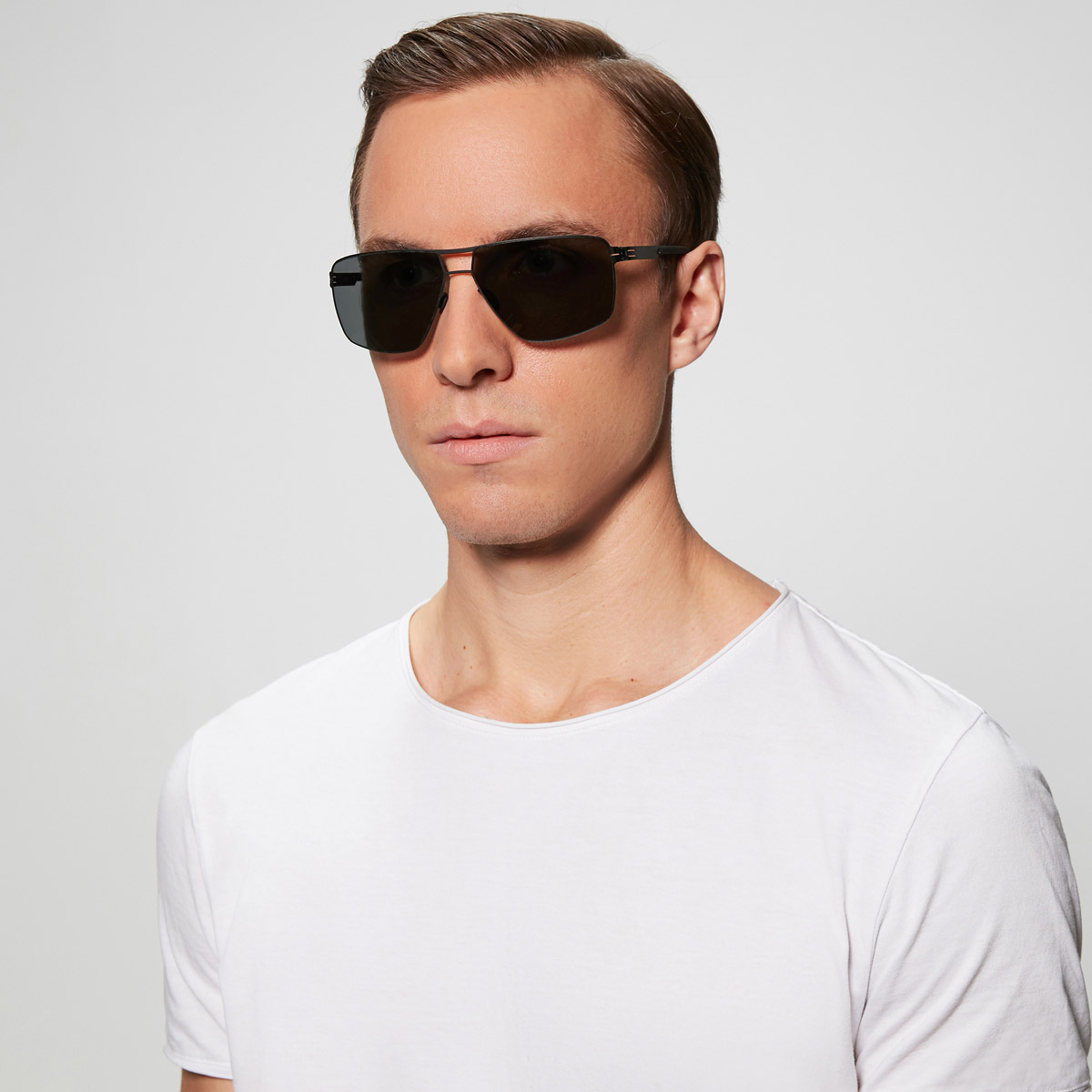 Ic! Berlin MB 01 Black Sunglasses On Male Model