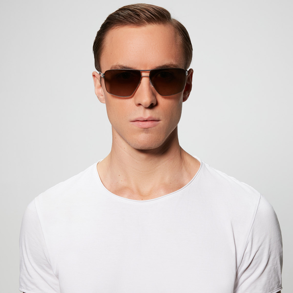 Ic! Berlin MB 01 Graphite Sunglasses On Male Model