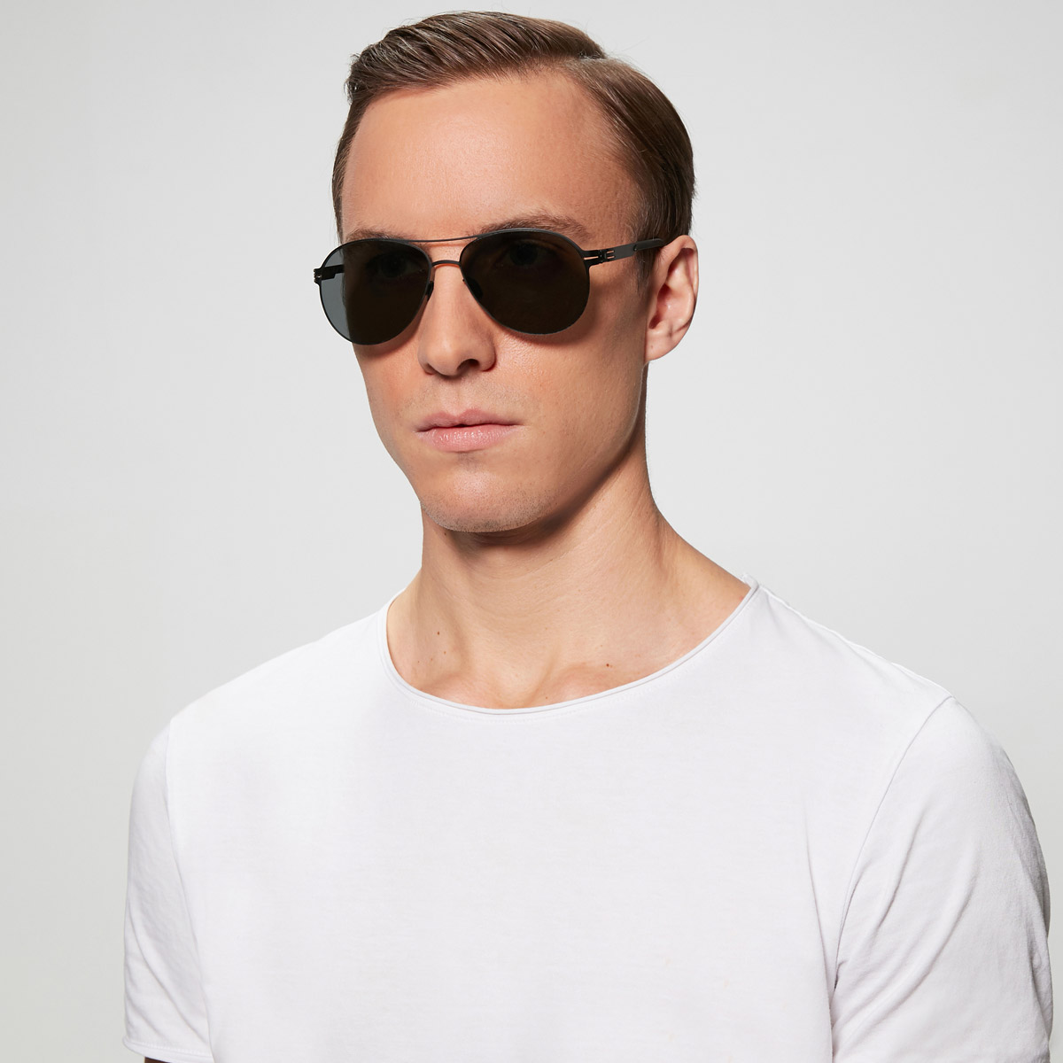 Ic! Berlin MB 02 Black Sunglasses On Male Model
