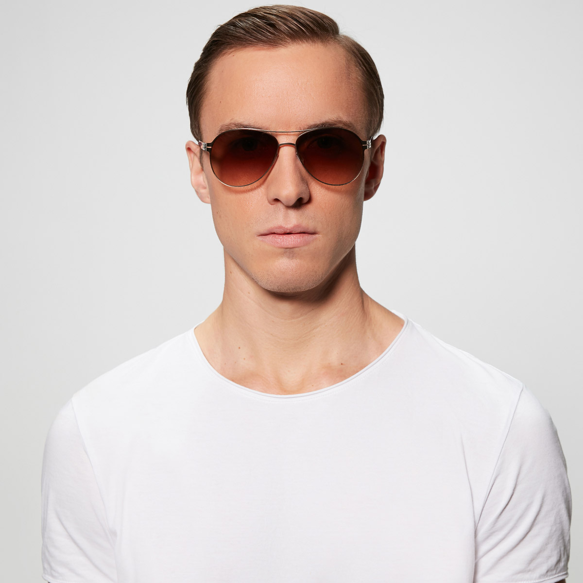 Ic! Berlin MB 02 Bronze Sunglasses On Male Model